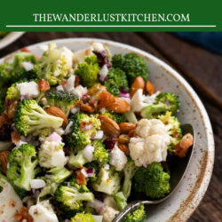 Broccoli and Cauliflower Salad Recipe Pin