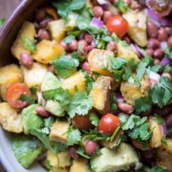 Caribbean salad in a bowl.