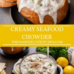 Creamy Seafood Chowder Recipe Pin
