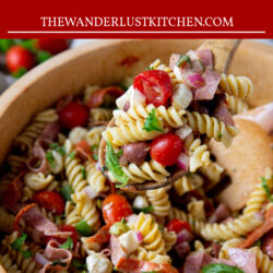 Italian Pasta Salad with Pepperoni Recipe Pin