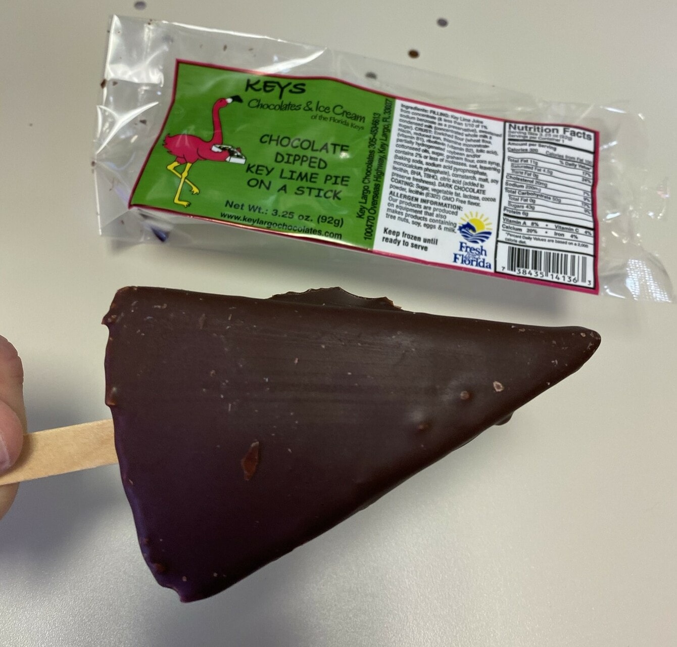 Key Largo Chocolates Key Lime Pie on a Stick