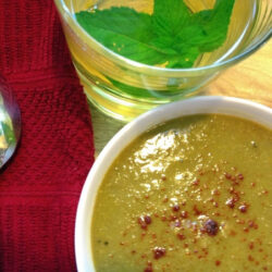 Moroccan Lentil Soup in a bowl.