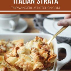 Easy Cheesy Overnight Italian Strata Recipe Pin