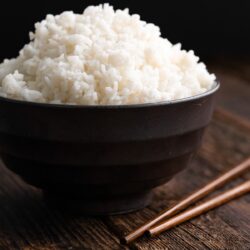 Perfect white rice in a bowl.