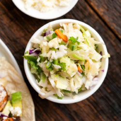 Fall in love with this Pineapple Coleslaw recipe. It is a fruity take on a classic side dish that is light, fresh, and full of flavor.