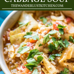 Vegetarian Cabbage Soup Recipe Pin