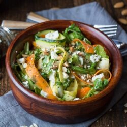 A bowl of Vegetable Ribbon Salad.